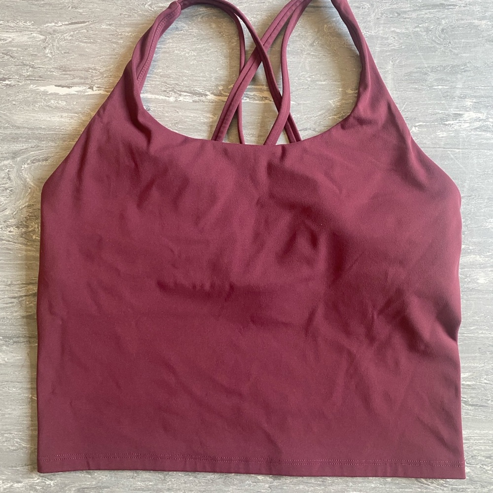 Burgundy Strappy Tank Top